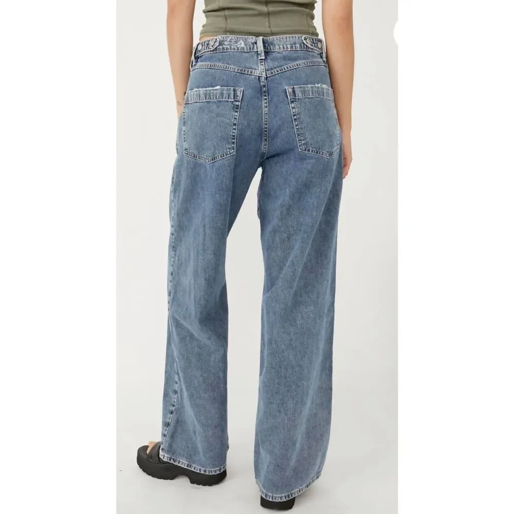 Free People We The Free Luca Super Slouch Pleated Jeans